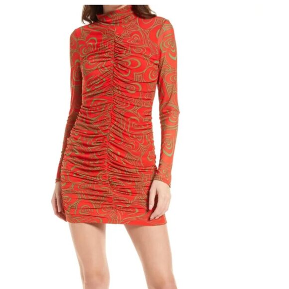 Lisa Says Gah Dresses & Skirts - Lisa Says Gah Red Wild Hearts Mini Dress Indie Sleaze Bodycon Boho Women Sz XS